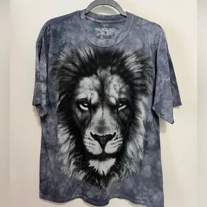 2015 Liquid Blue Lion T-Shirt Tie Dye Blue Gray Men’s Size XLarge Short Sleeve
